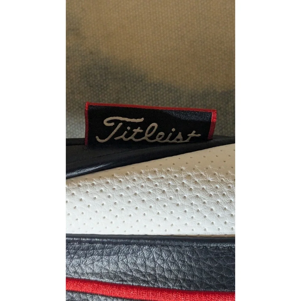 Titleist GT 5 3/7 Wood Fairway Headcovers Black White Vinyl Golf Club Cover Set